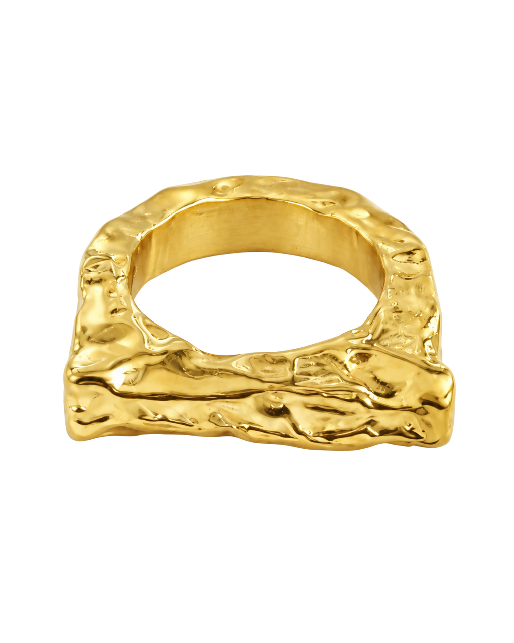 Ring Marshmallow Square Gold