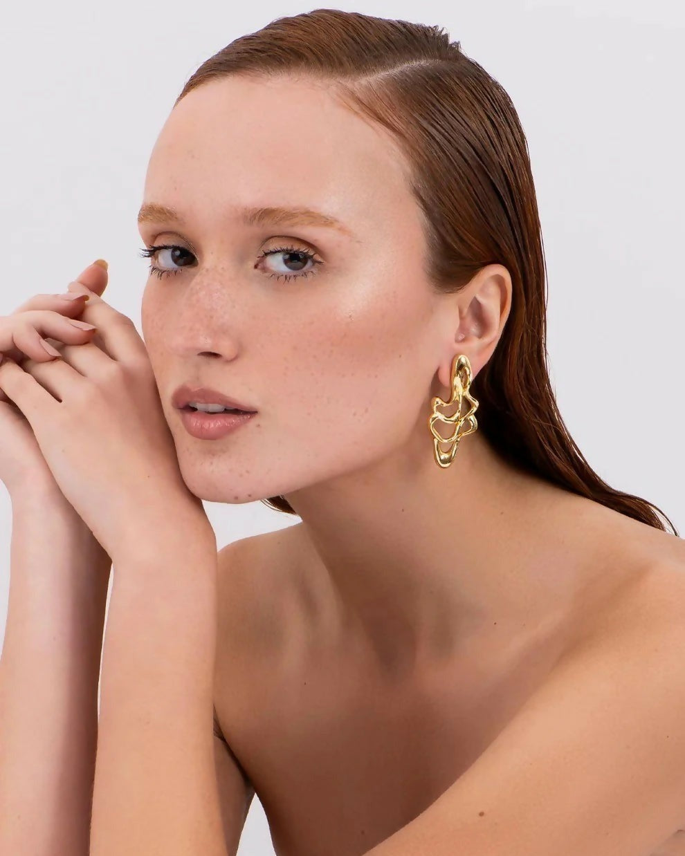 Earring Large Openwork Imersa Gold