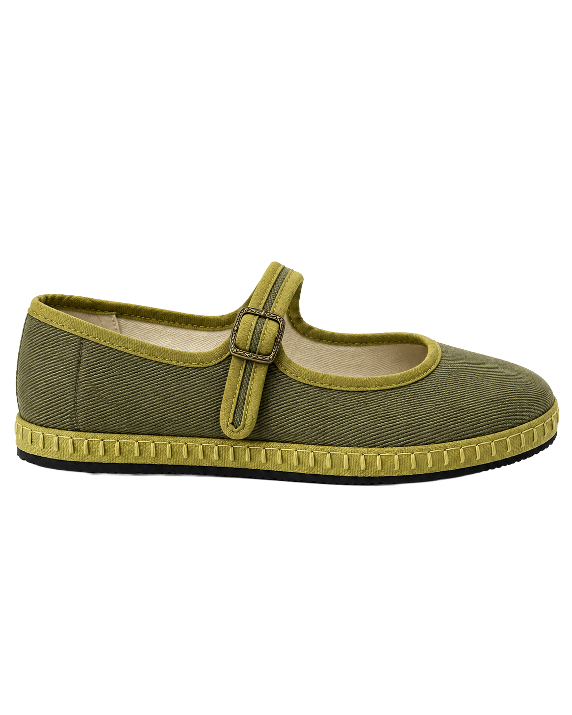Ballet Flat Denim Matcha