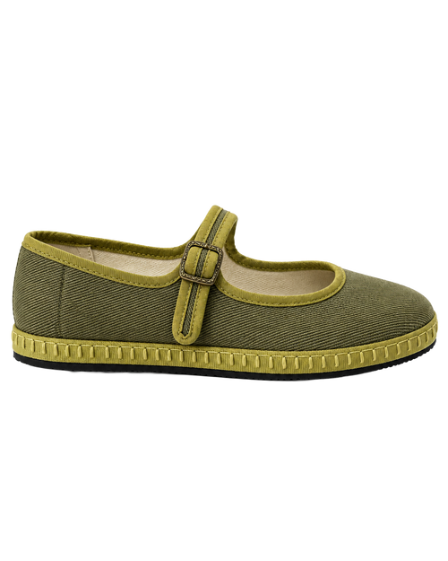 Ballet Flat Denim Matcha