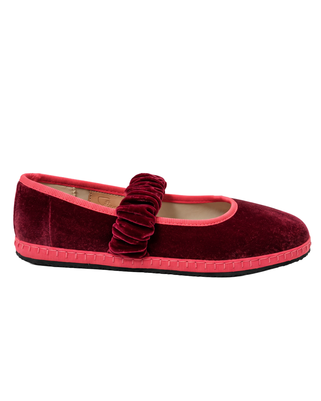 Ballet Flat Elastic Band Cherry