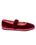 Ballet Flat Elastic Band Cherry