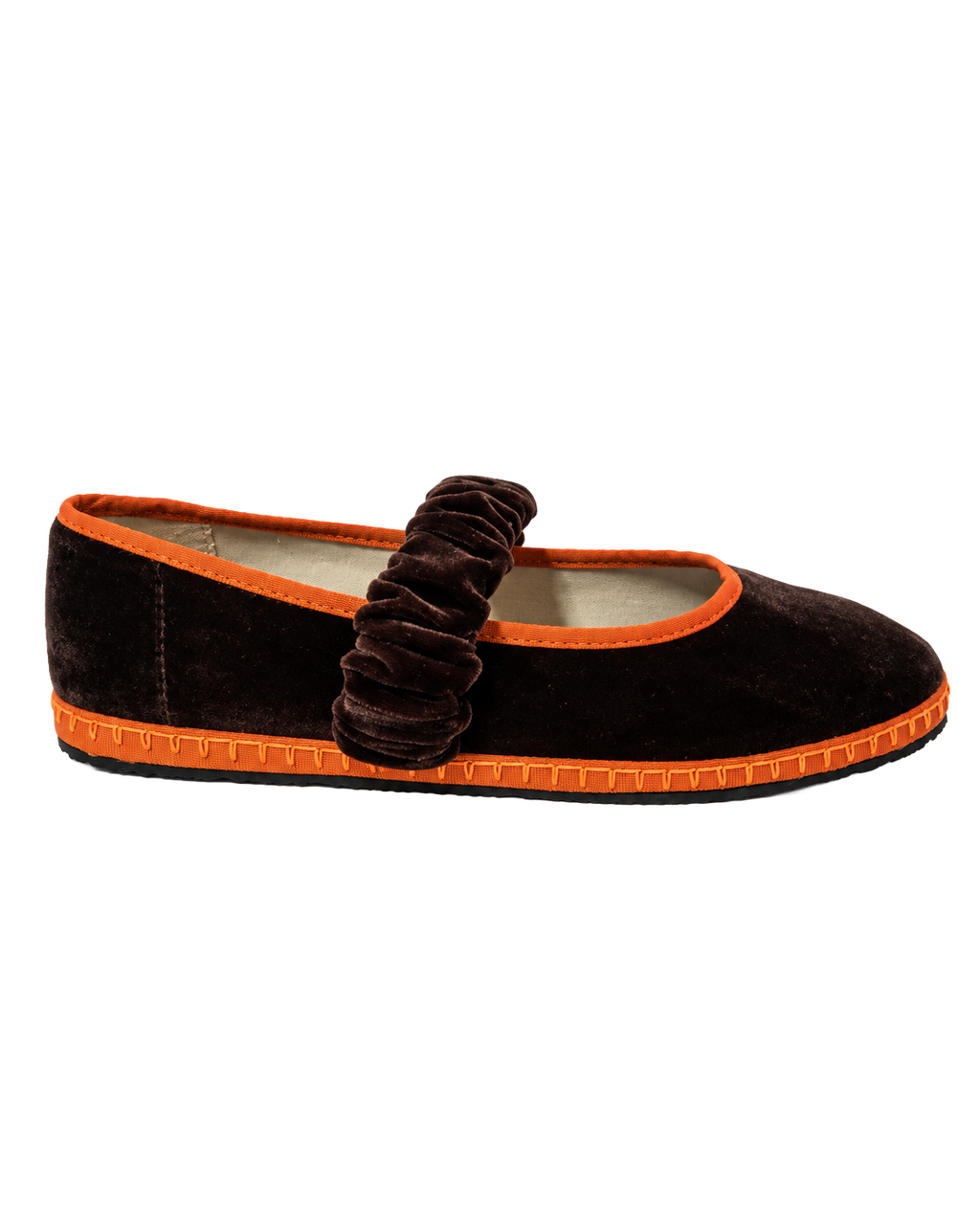 Ballet Flat Elastic Band Coffee