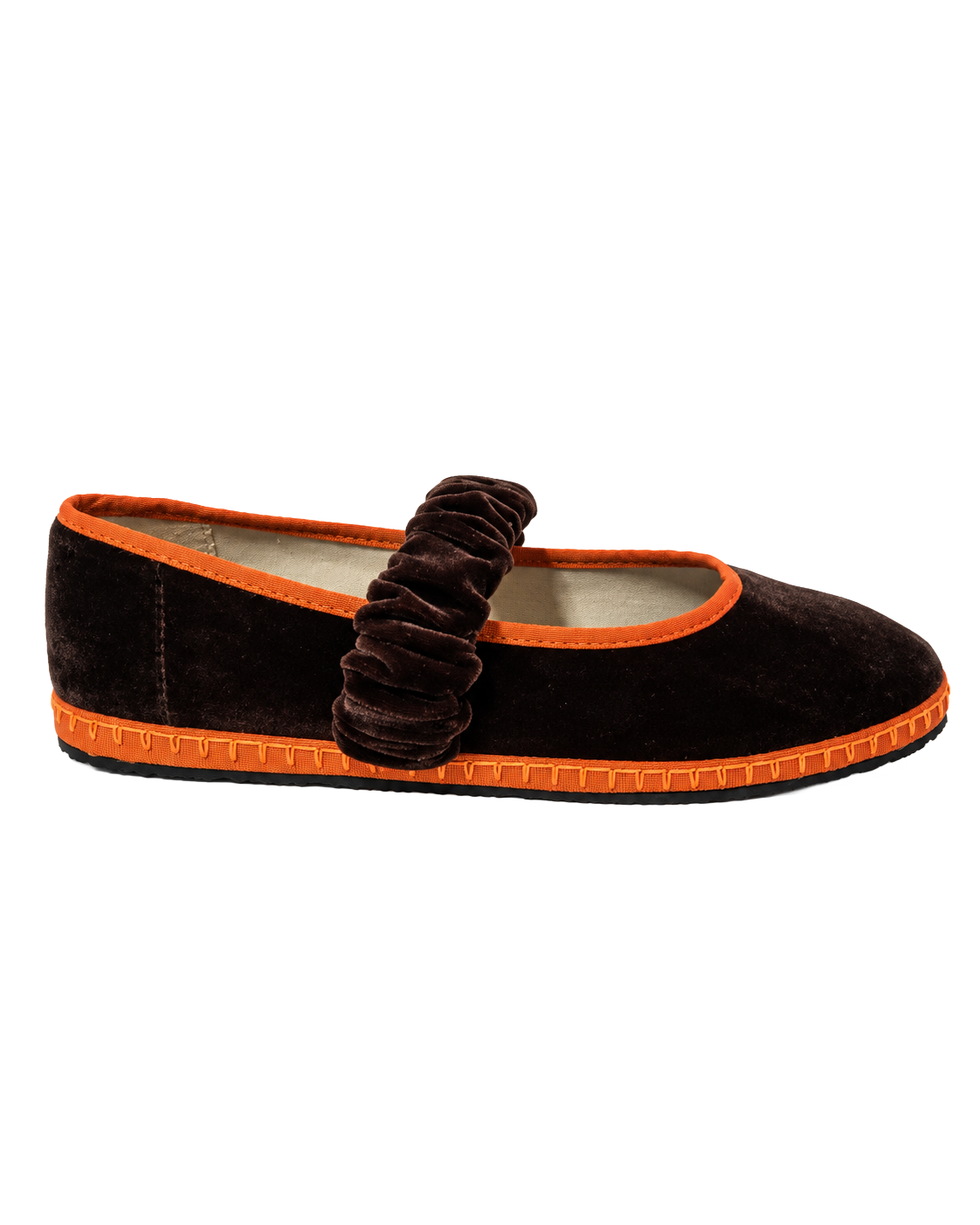 Ballet Flat Elastic Band Coffee