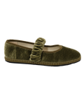 Ballet Flat Elastic Band Olive