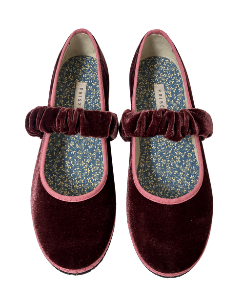 Ballet Flat Elastic Band Wine 2