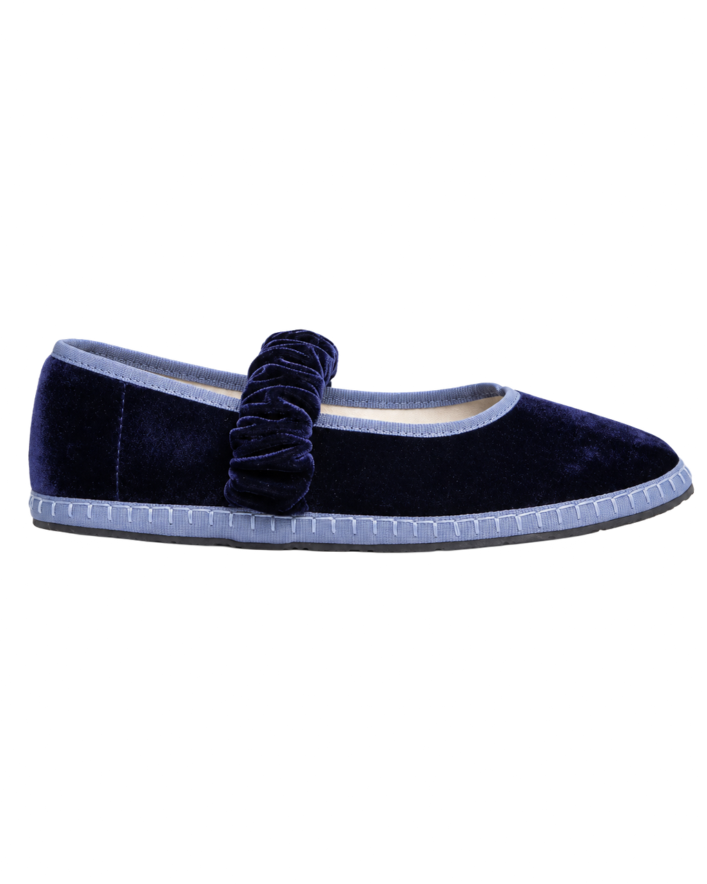 Ballet Flat Elastic Blueberry