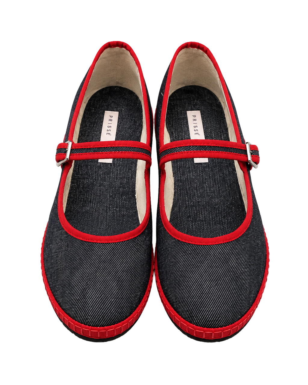 Ballet Flat Jeans Red 2