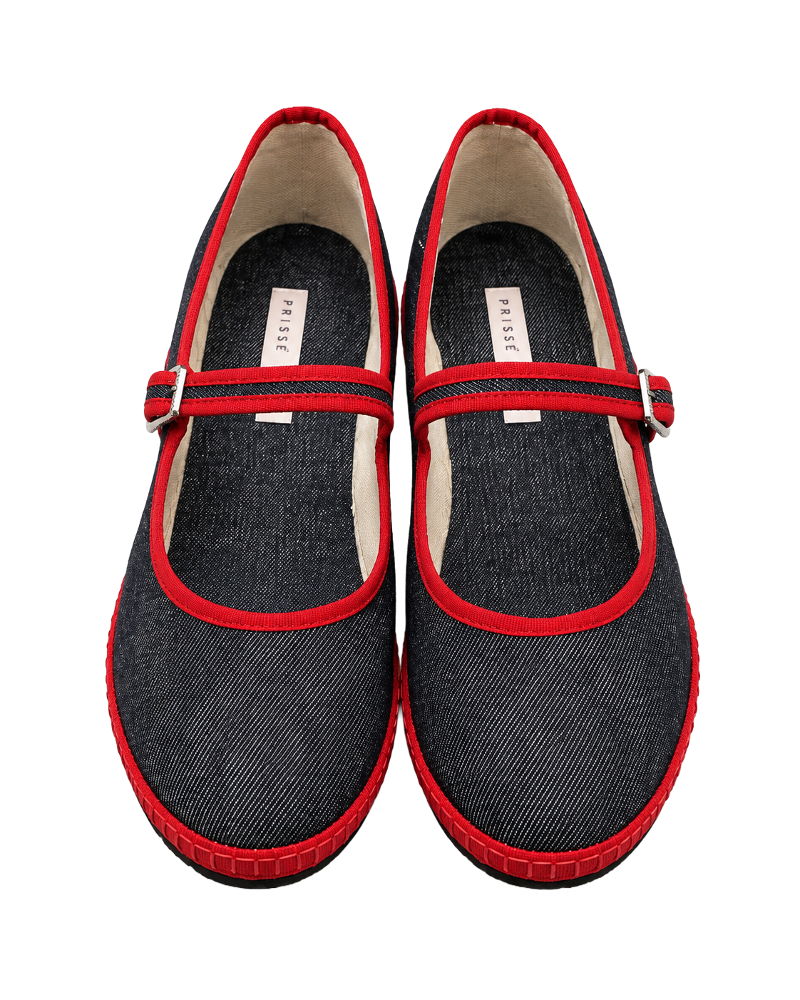 Ballet Flat Jeans Red 2
