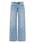 Pants Jeans Embroidered White