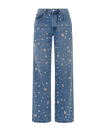 Pants Jeans Embroidered All Crystal