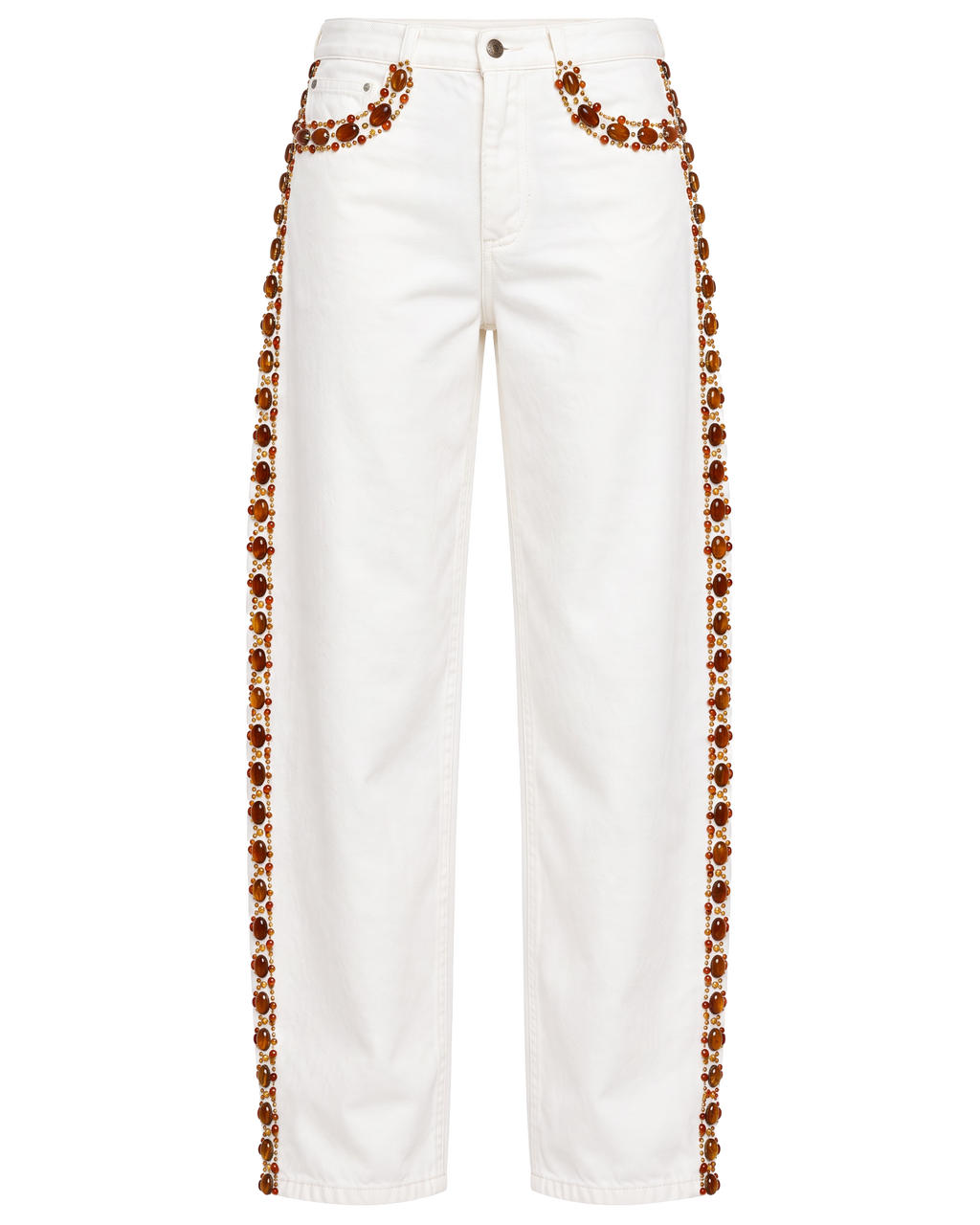 Pants Jeans Off White Embroidered by Yasoli, still