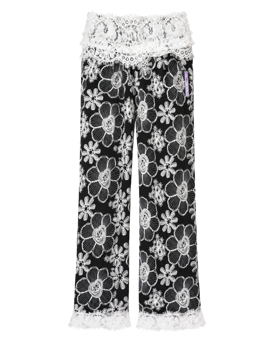 Pants Mar de Renda Black