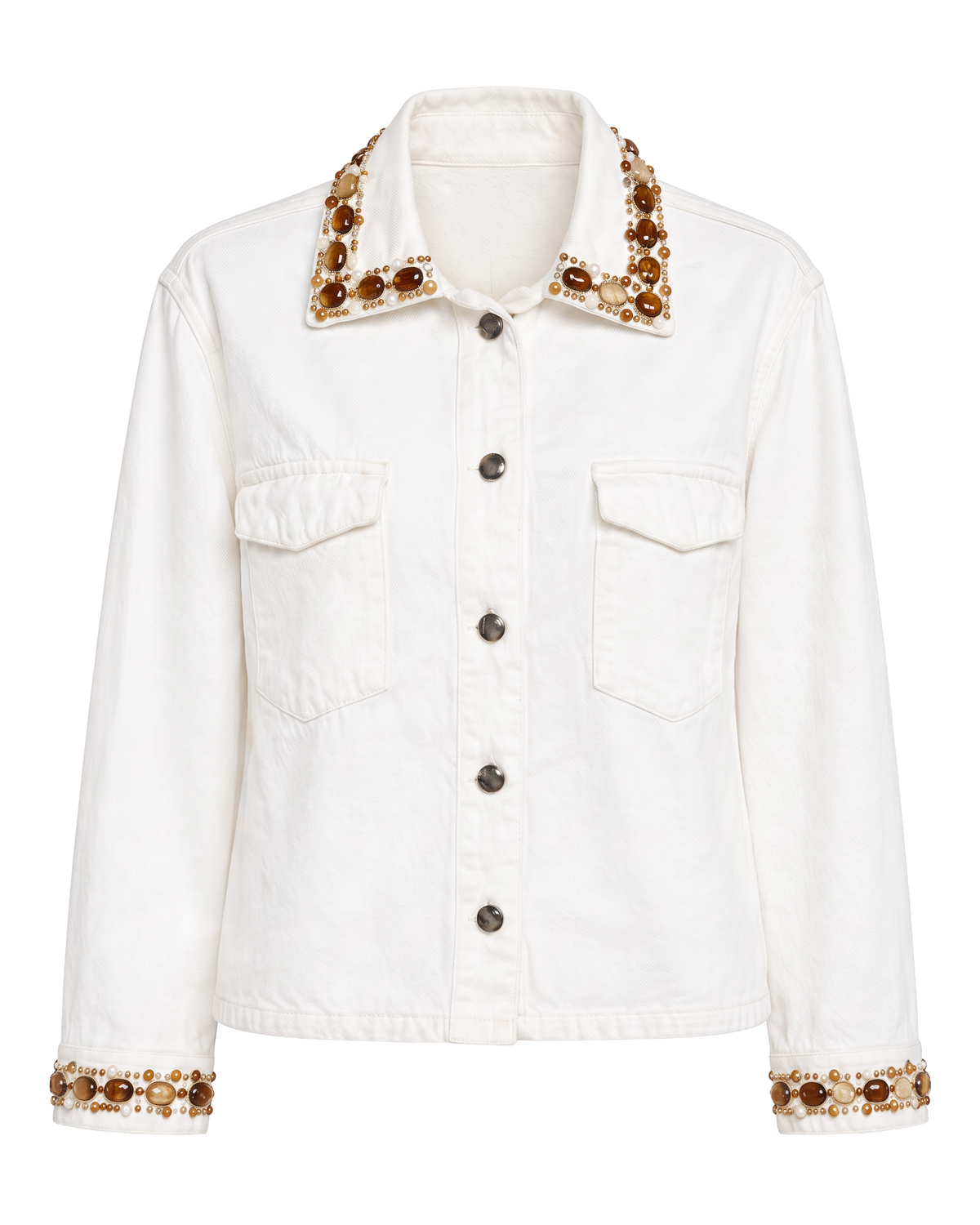 Shirt Jeans Off White Embroidered by Yasoli, still