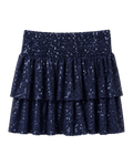 Skirt Ruffled Sequin Navy