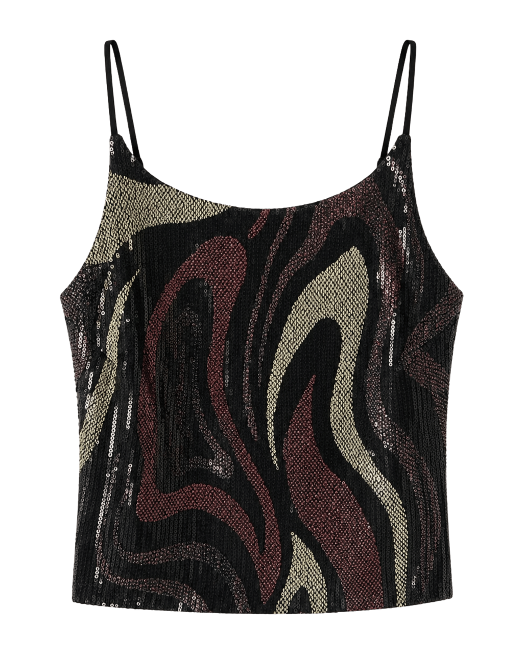 Tank Sequin Waves Bronze