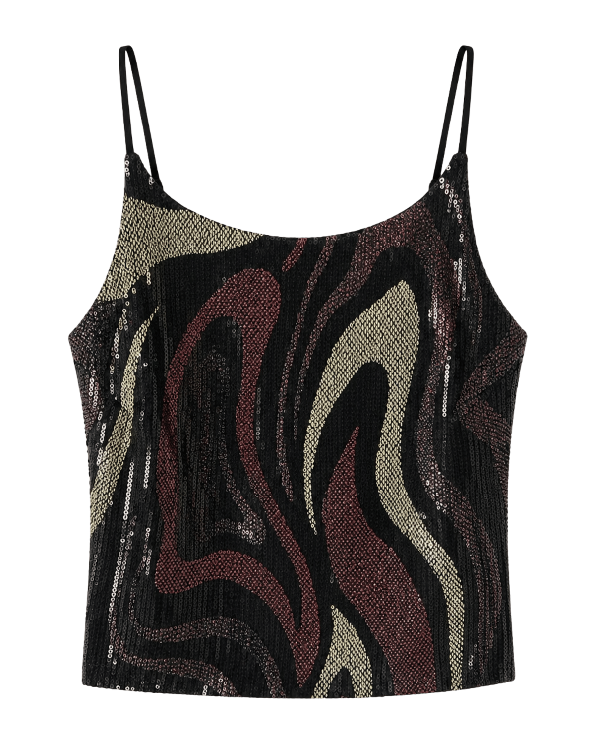 Tank Sequin Waves Bronze