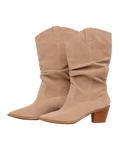 Boot Mid Heel Sand