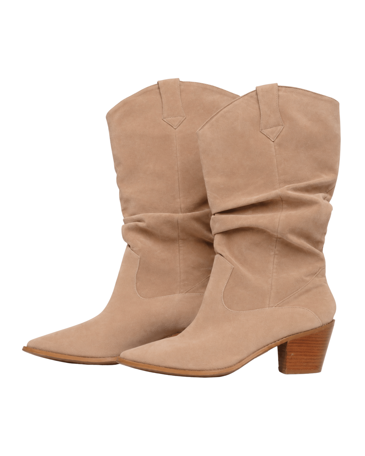 Boot Mid Heel Sand