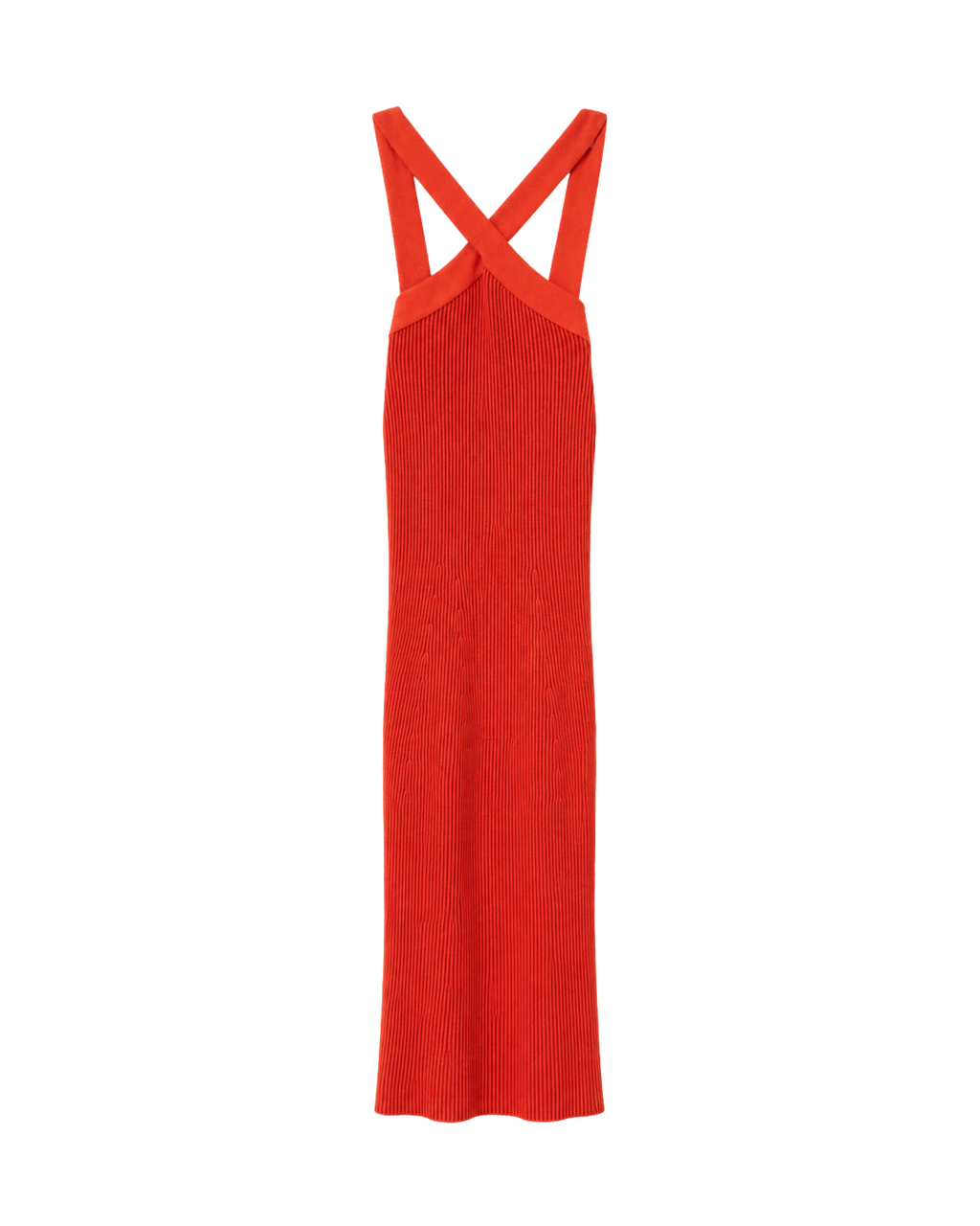 Dress Knit Ribbed Red