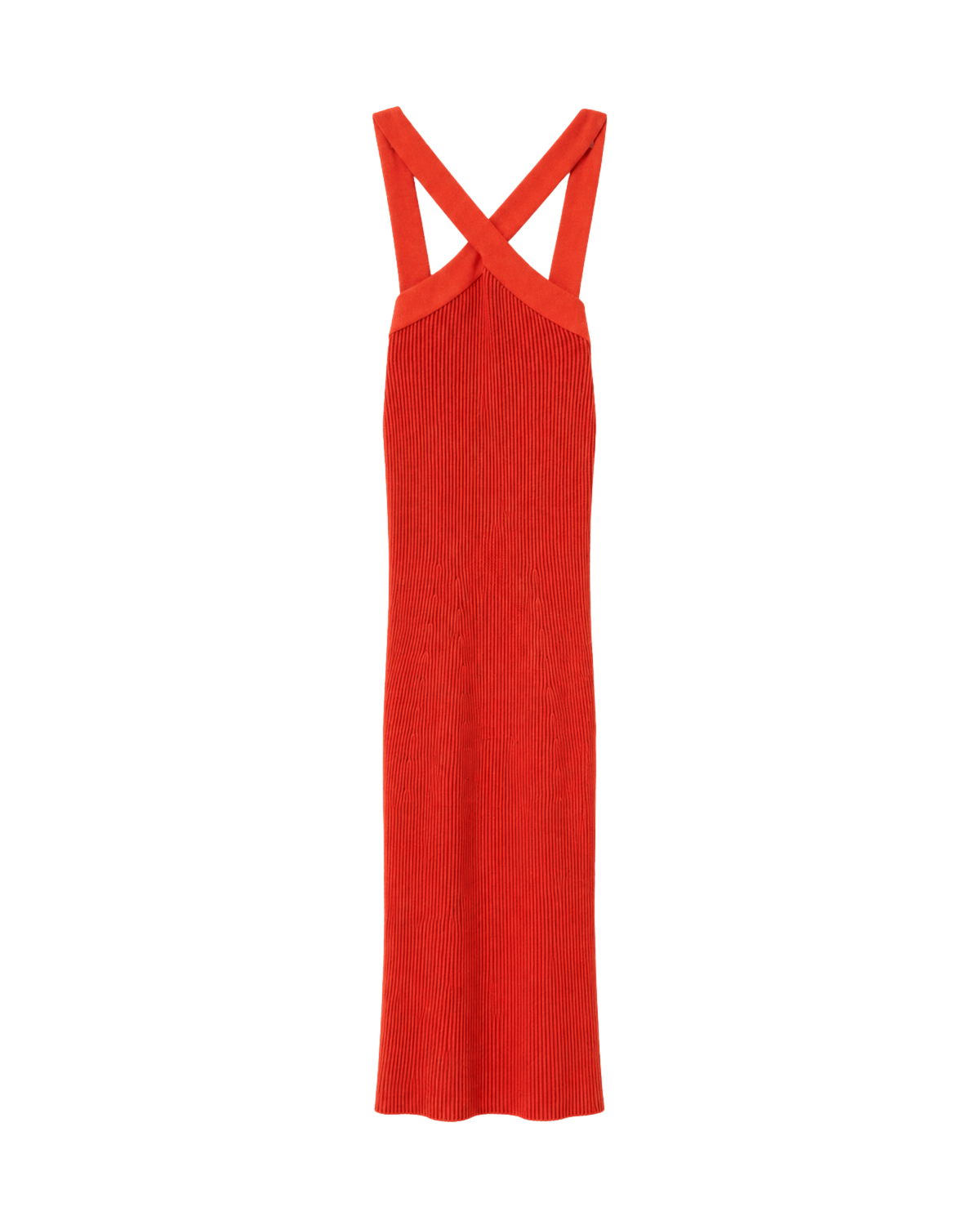 Dress Knit Ribbed Red