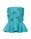 Corset Embroidered Zibeline Green