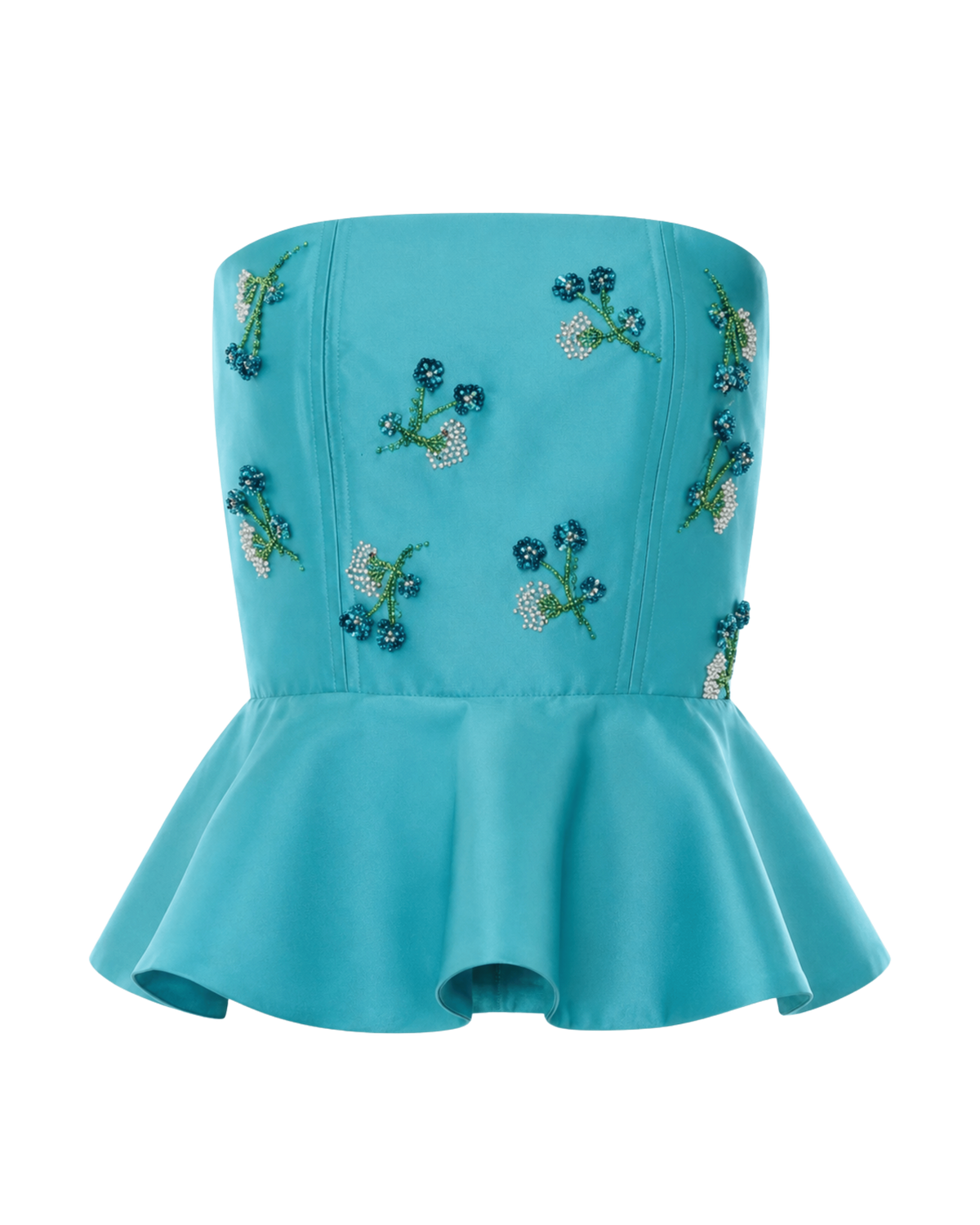 Corset Embroidered Zibeline Green