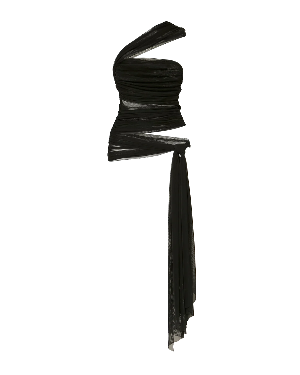 Blouse Ties Mesh Black