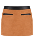 Yas Mini Skirt Black and Tobacco Khaki by NADI