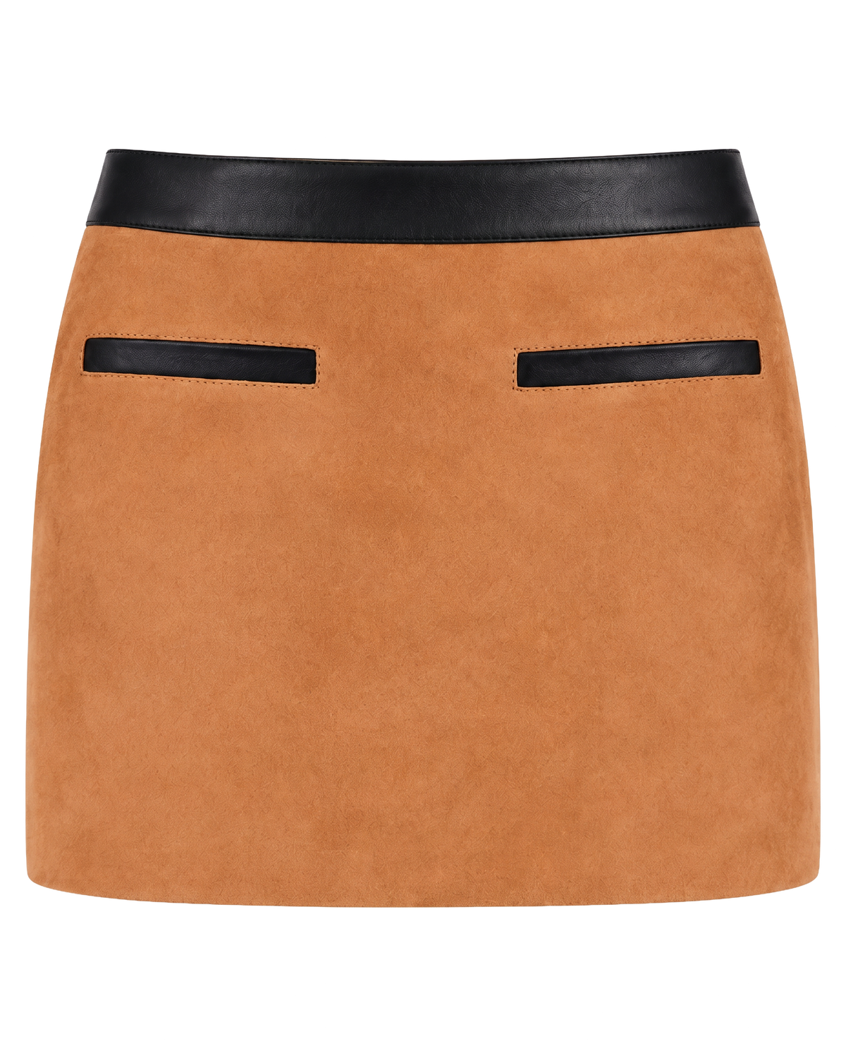 Yas Mini Skirt Black and Tobacco Khaki by NADI