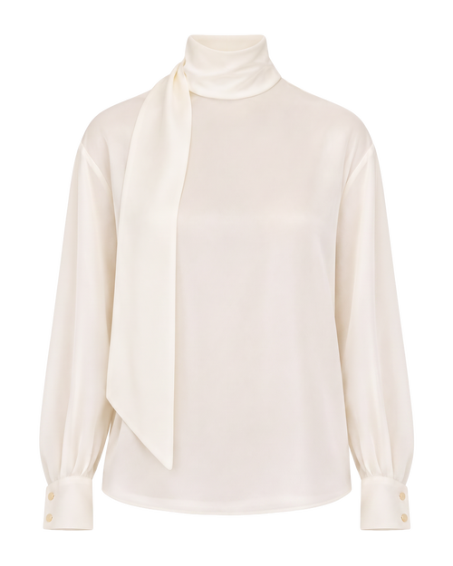 Atha Tie Blouse Cream by NADI
