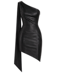 Sault Asymmetrical Dress Black by NADI