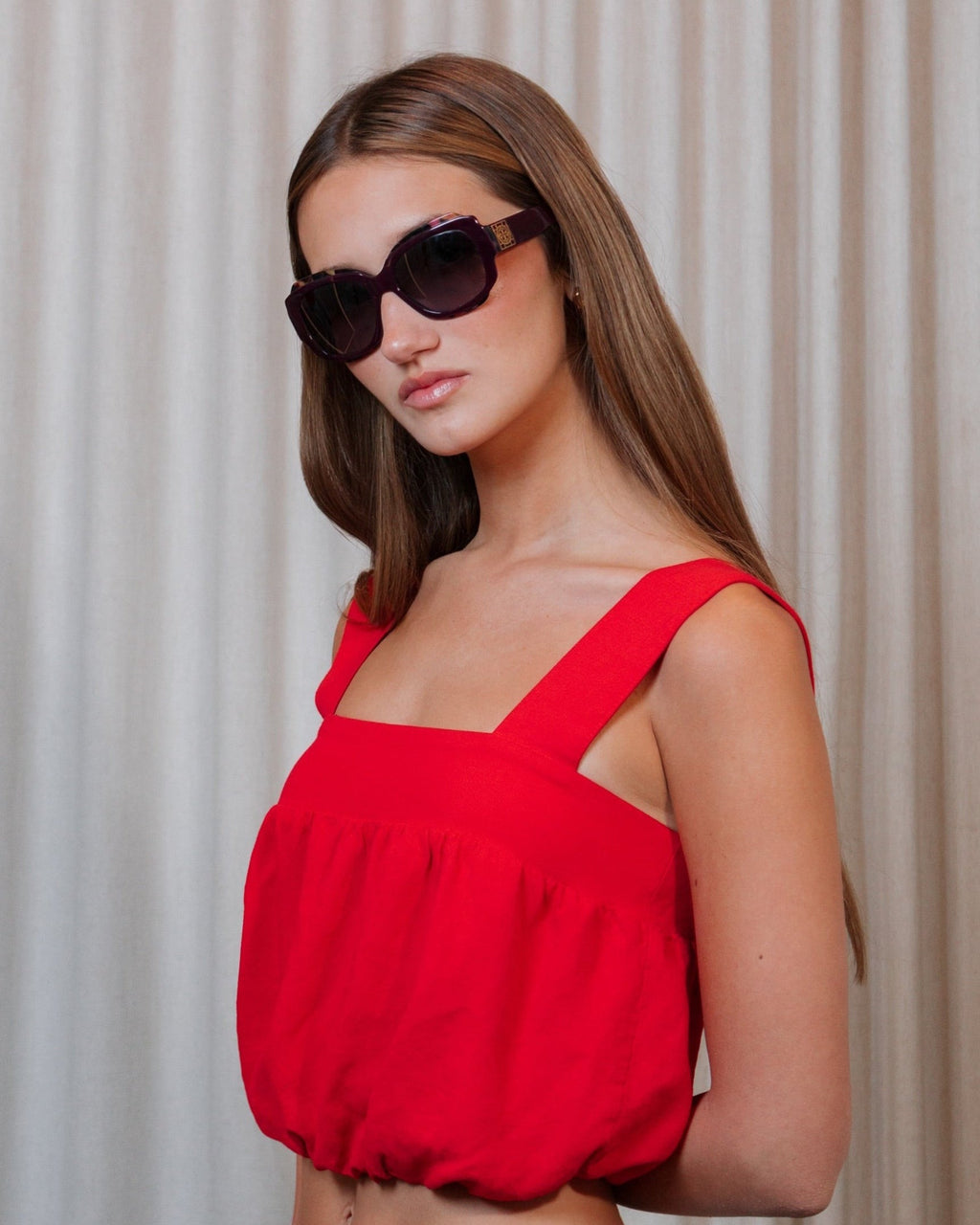 Óculos Tory Burch Tortoise Roxo