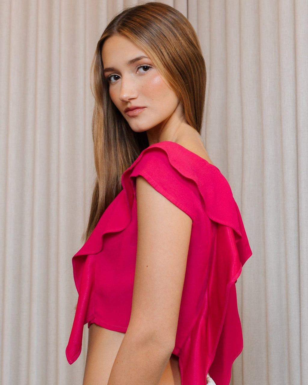 Blusa Ruffles Rosa