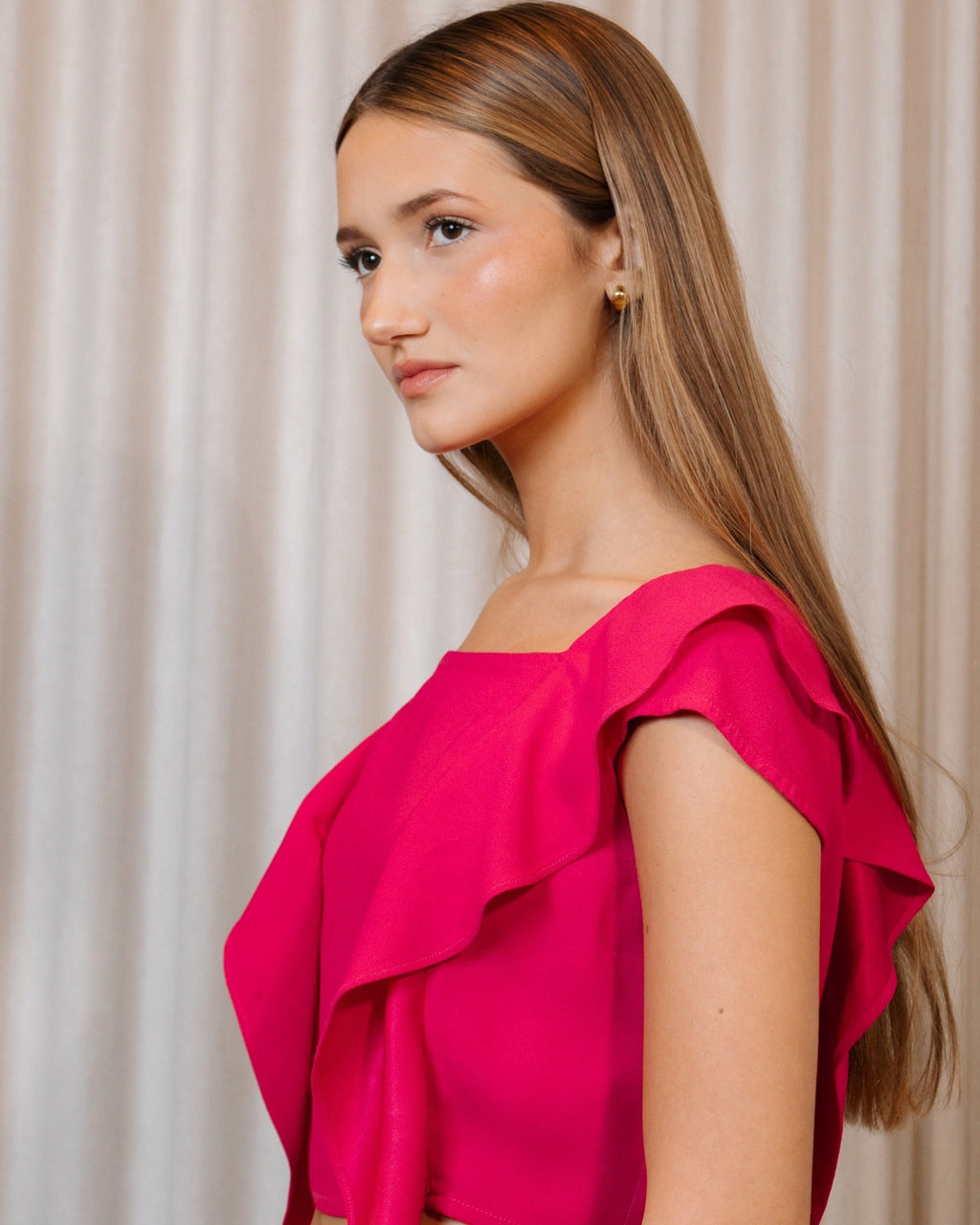 Blusa Ruffles Rosa