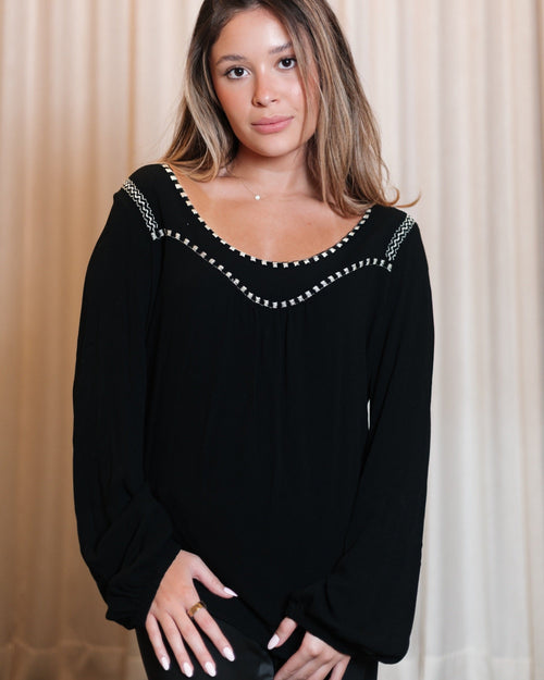Blusa Boho Preta