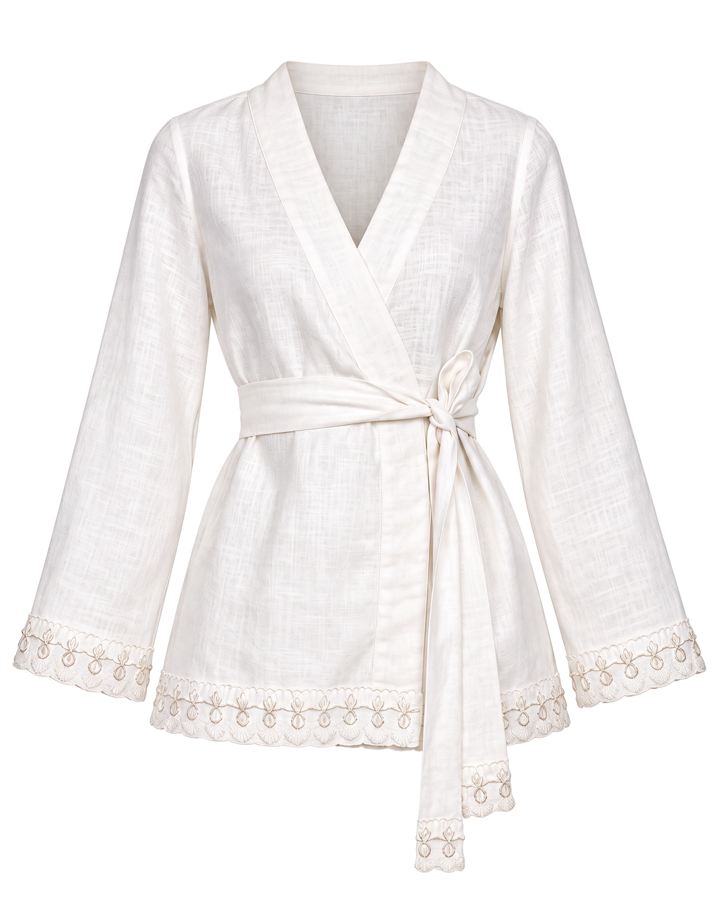 Kimono Linen Off White Lace by Yasoli, still