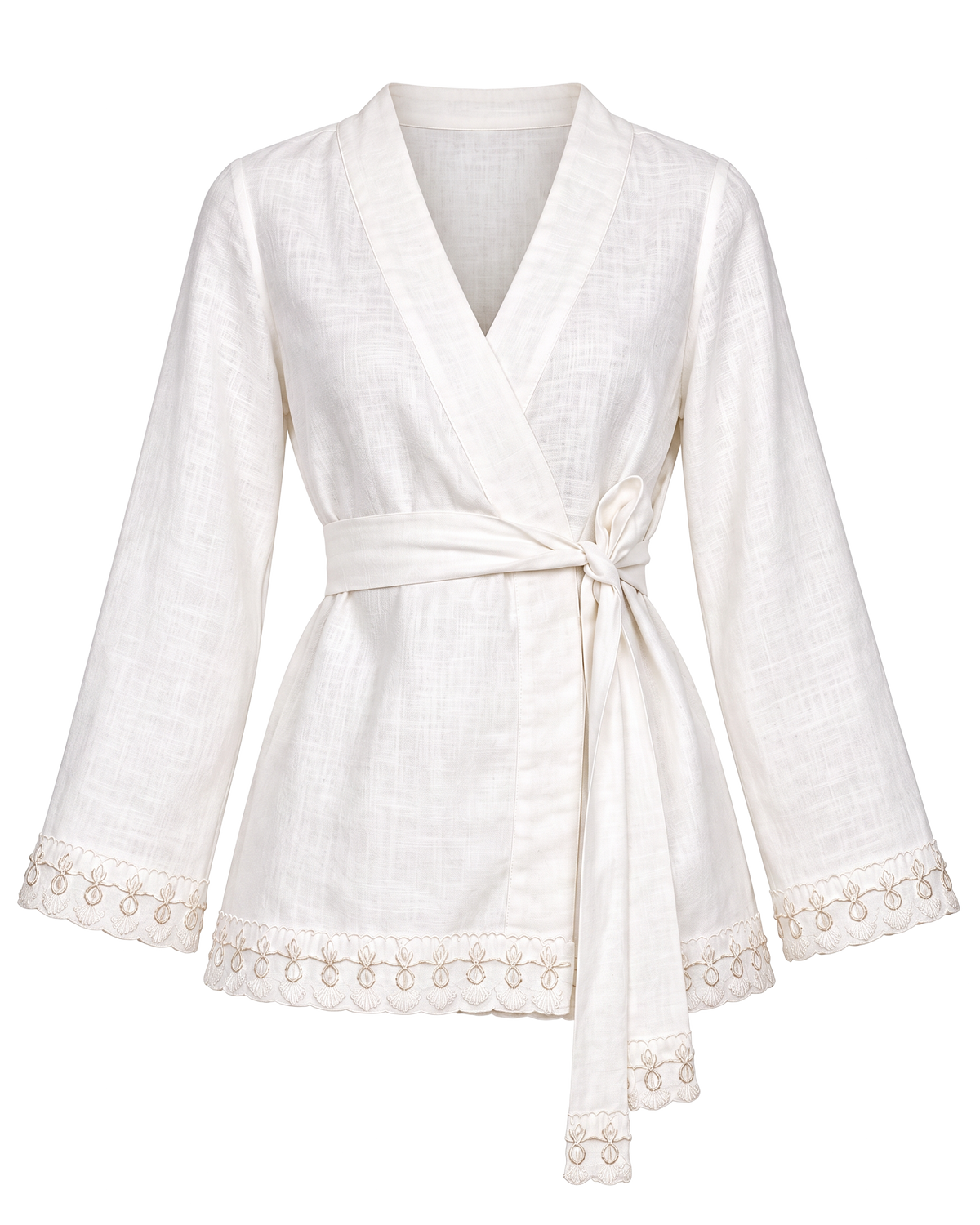 Kimono Linen Off White Lace by Yasoli, still