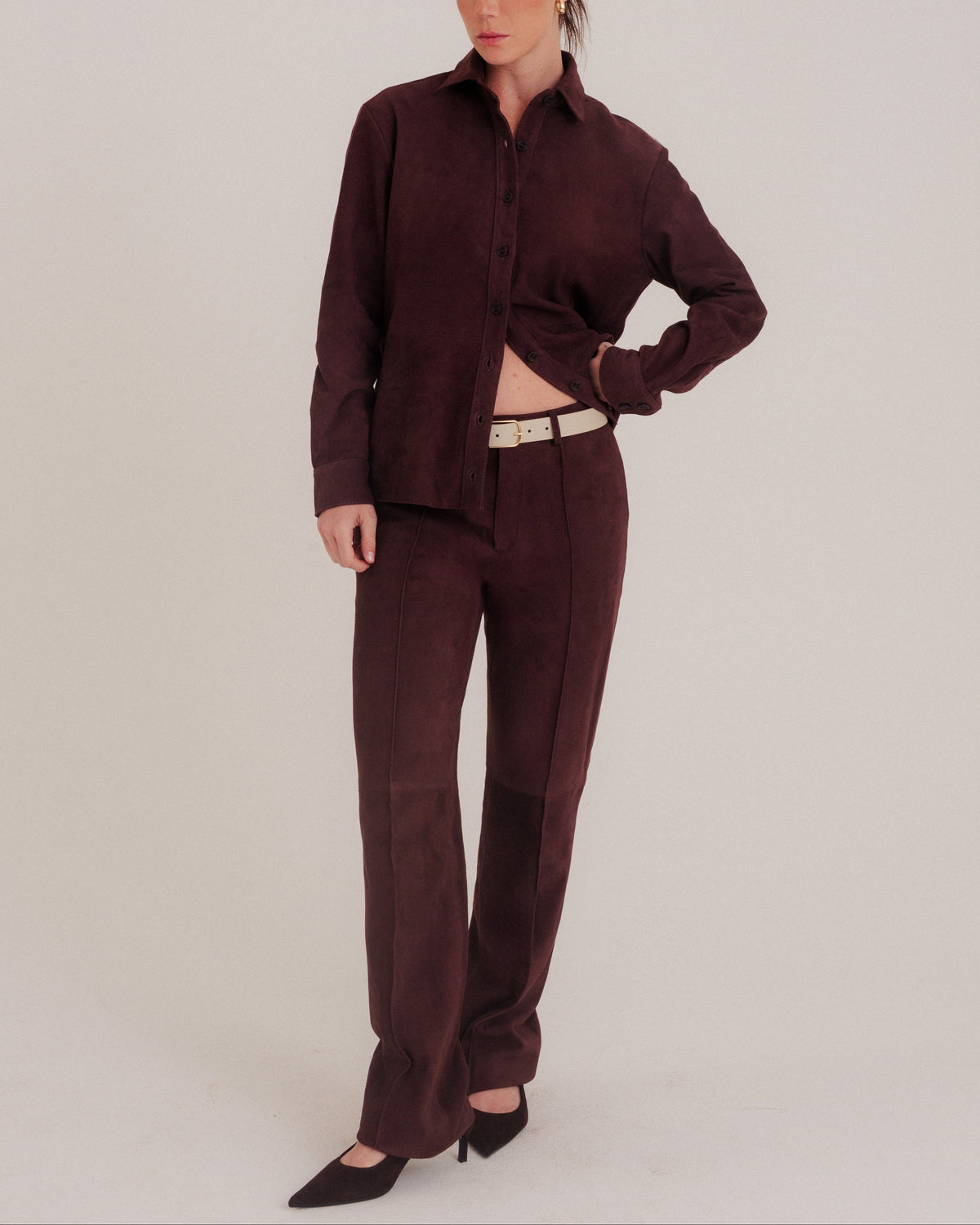 Line Tailored Pants Feather Brown by NADI 1