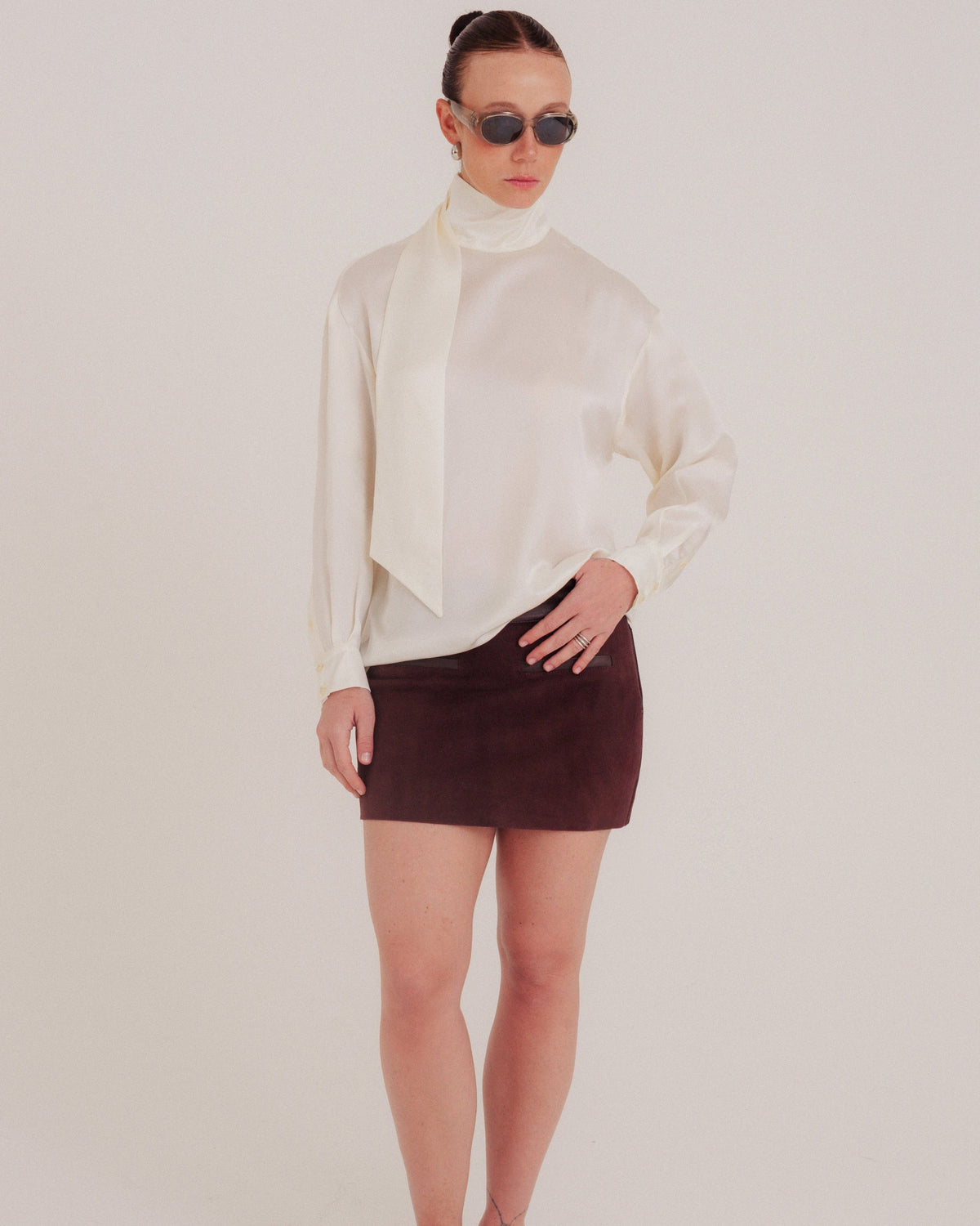Yas Mini Skirt Feather Brown by NADI 1