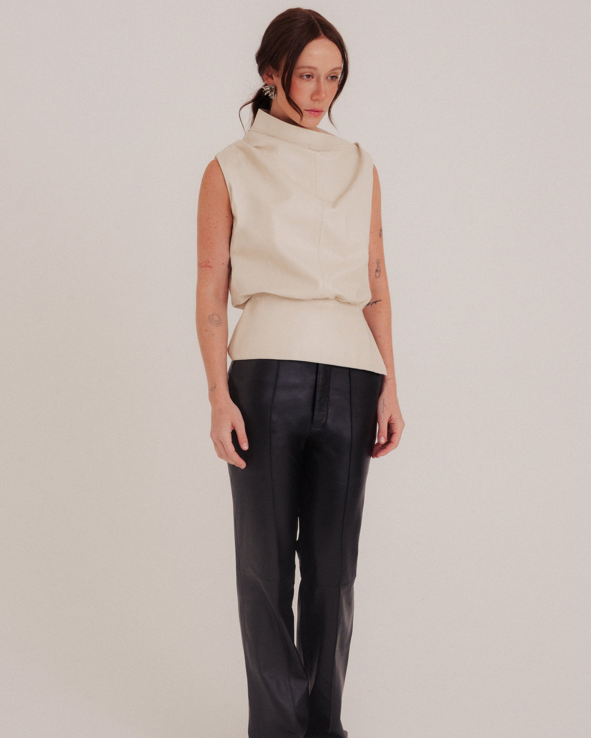 Roam Draped Top Cream by NADI 1