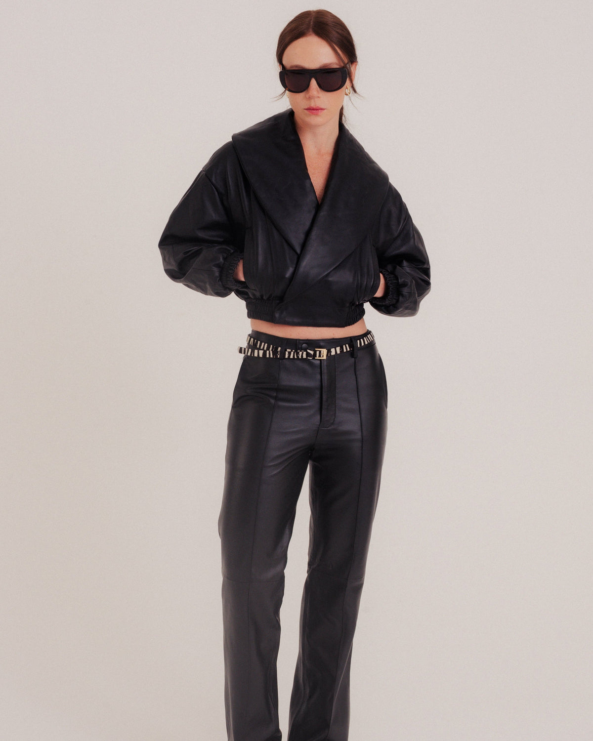 Shawl Bomber Jacket Black by NADI 1