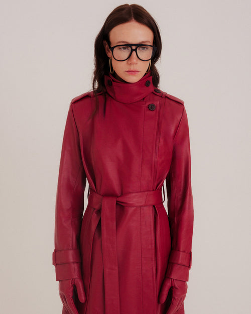 Alis Trench Coat Garnet by NADI 2