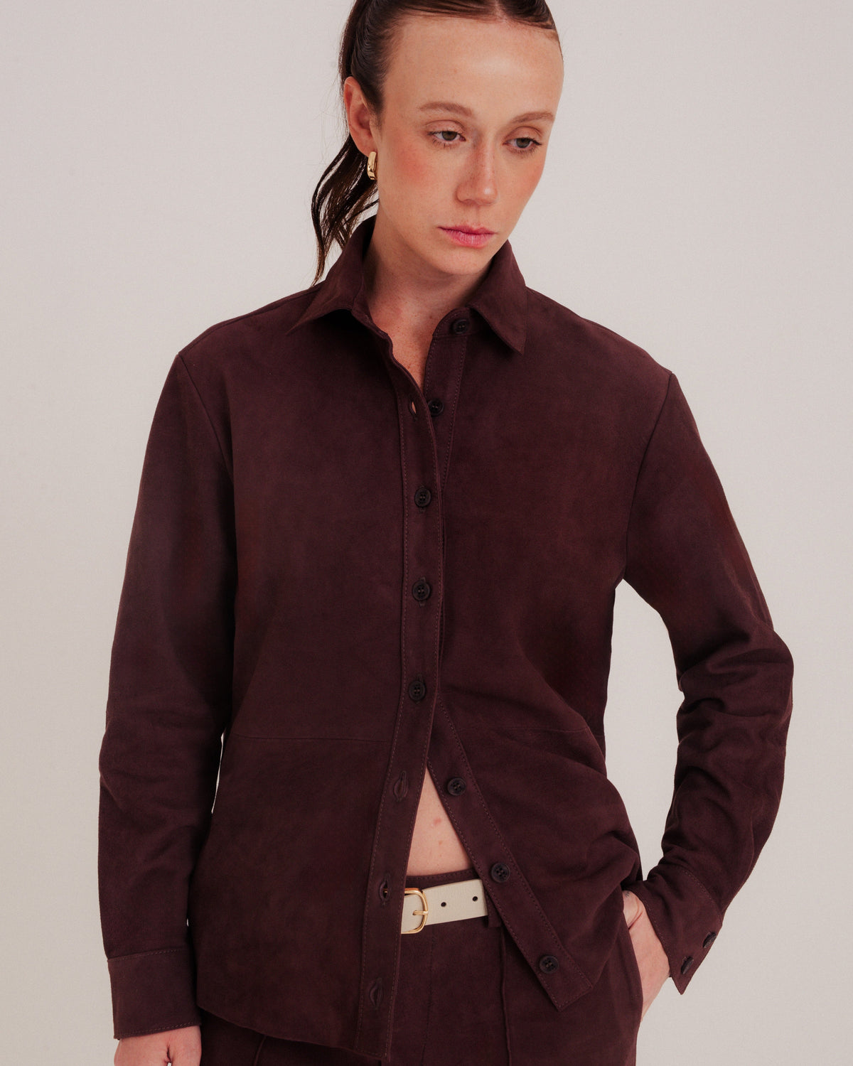 Cara Overshirt Feather Brown by NADI 2