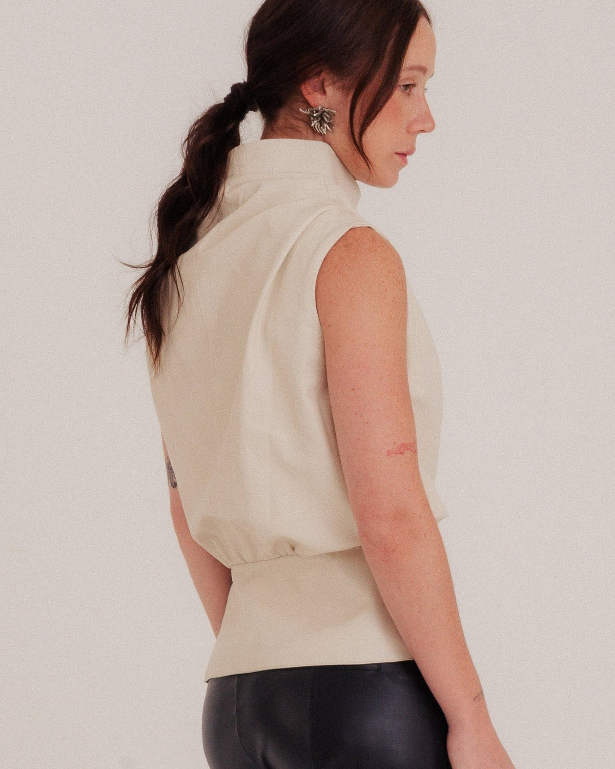 Roam Draped Top Cream by NADI 3