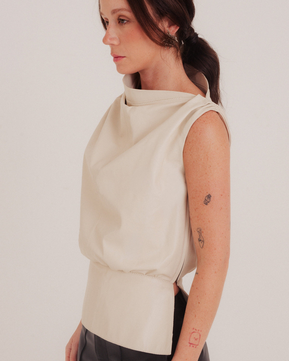 Roam Draped Top Cream by NADI 4