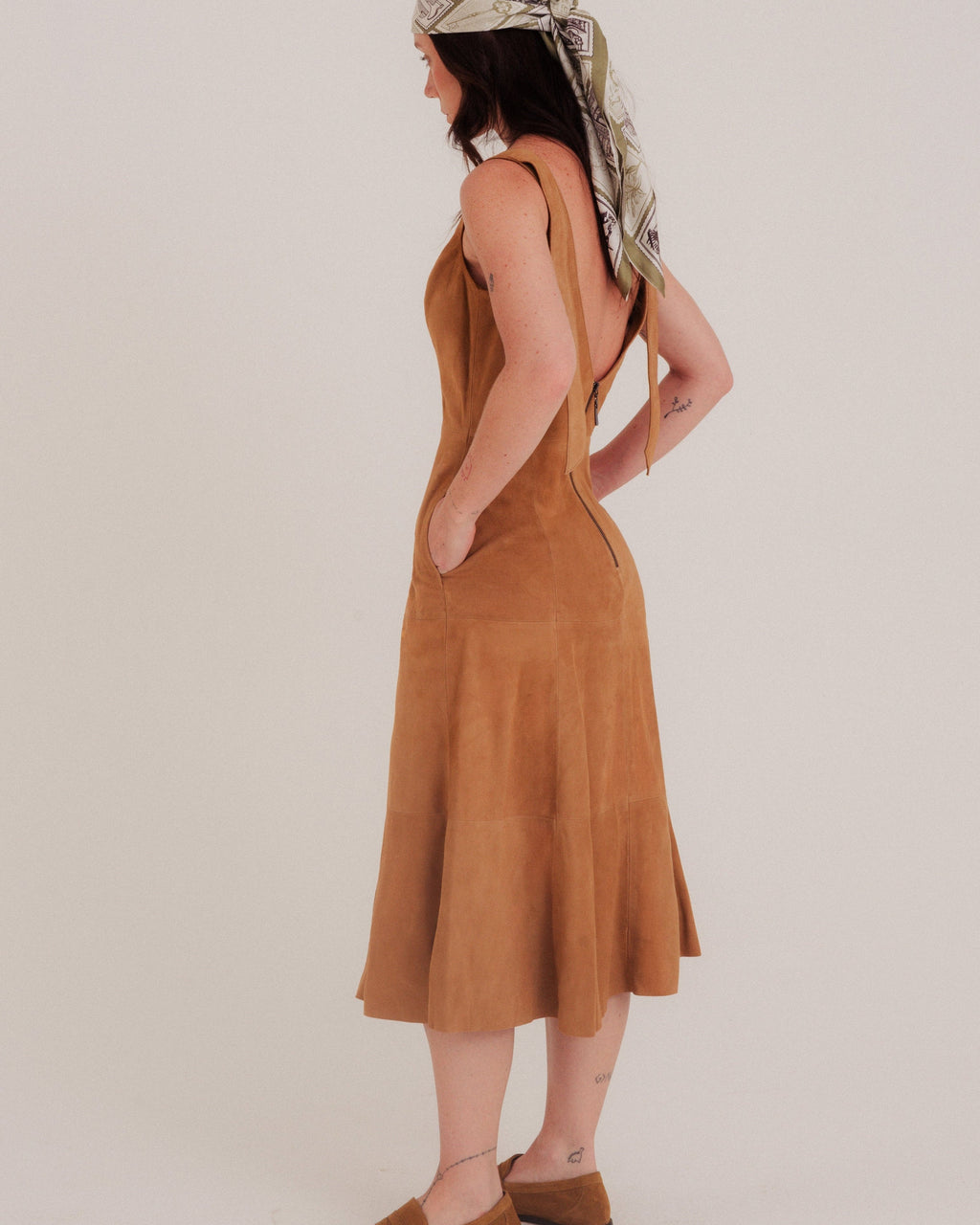 Dani Flared Dress Tobacco Khaki by NADI 5