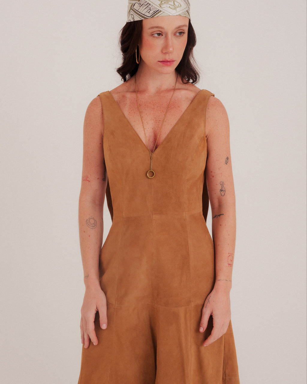 Dani Flared Dress Tobacco Khaki by NADI 4