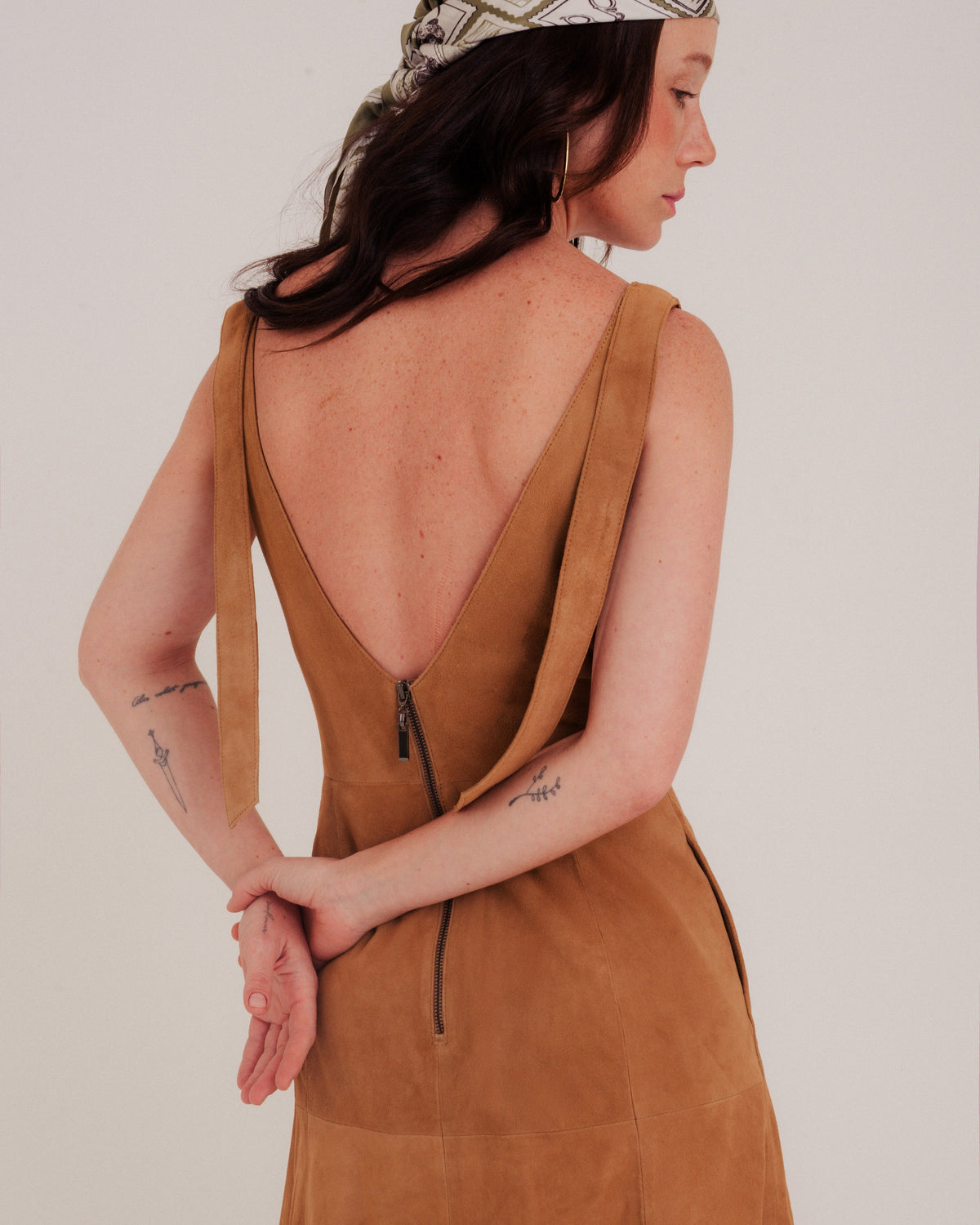 Dani Flared Dress Tobacco Khaki by NADI 3