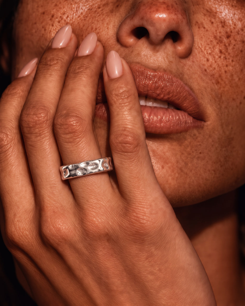 Ring Marshmallow Square Silver by Frits 2